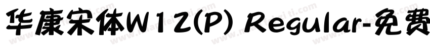 华康宋体W12(P) Regular字体转换